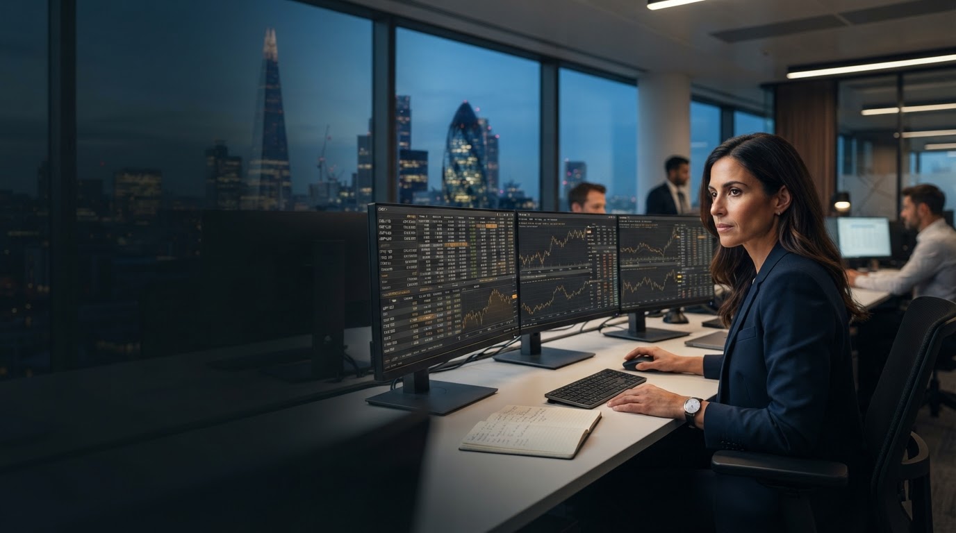 Bytrade data analysis interface used to monitor risk-managed capital positions